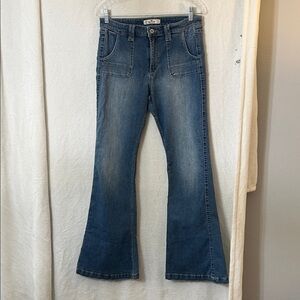 Hollister Blue Flare Jeans - Medium Wash